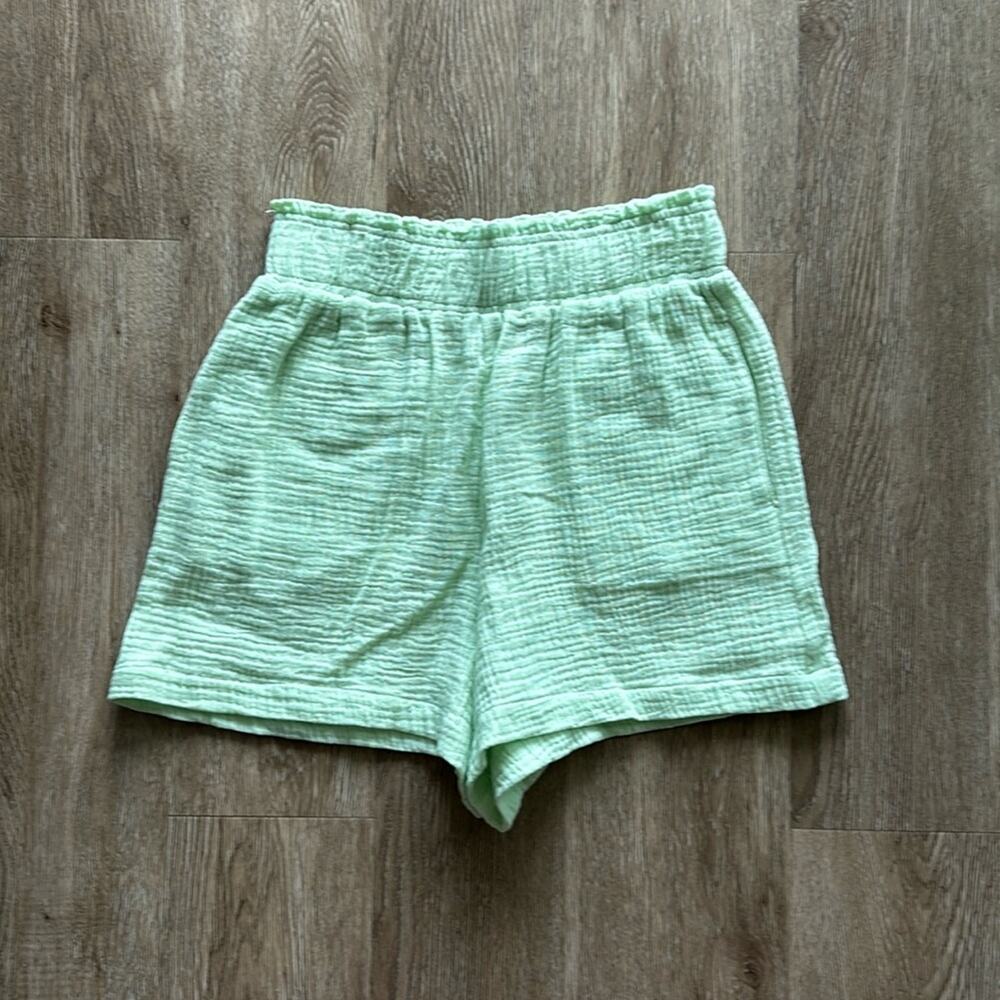 Monrow Flowy‎ Shorts Mint Green Size XS 100% Cotton